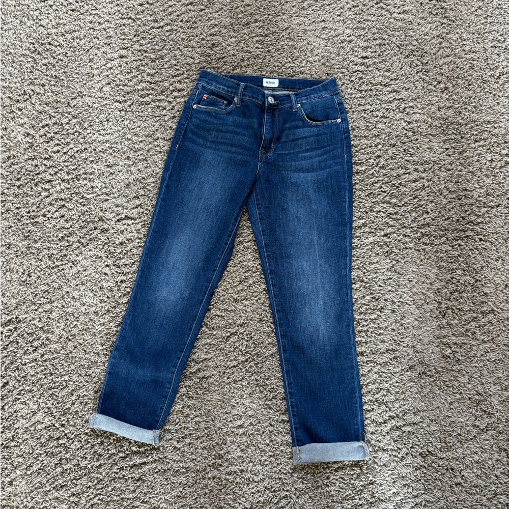Hudson Jeans Dark Blue Ankle Cropped Denim